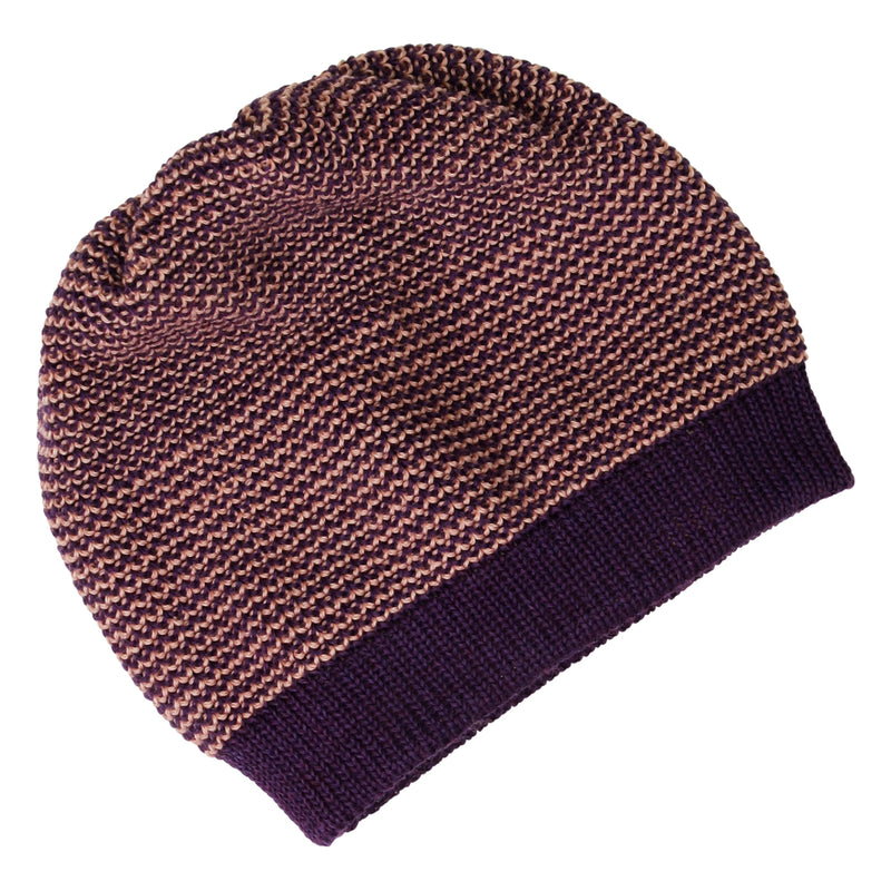 Kinder Beanie Bio-Merinoschurwolle, Pflaume-Rose, Gr. 01 (42-46 cm) von Disana