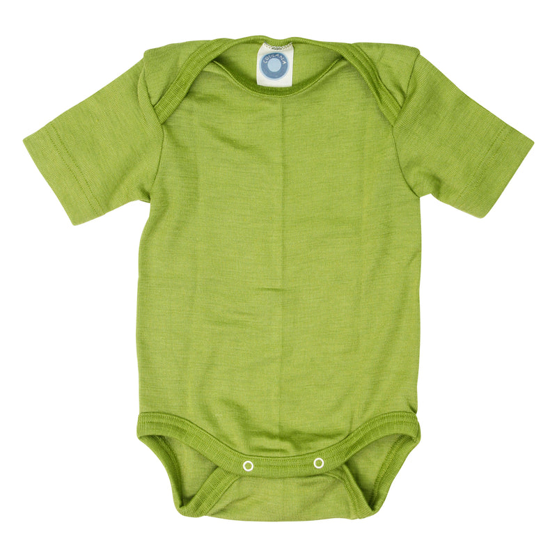 kurzarm Baby Body Schurwolle Seide