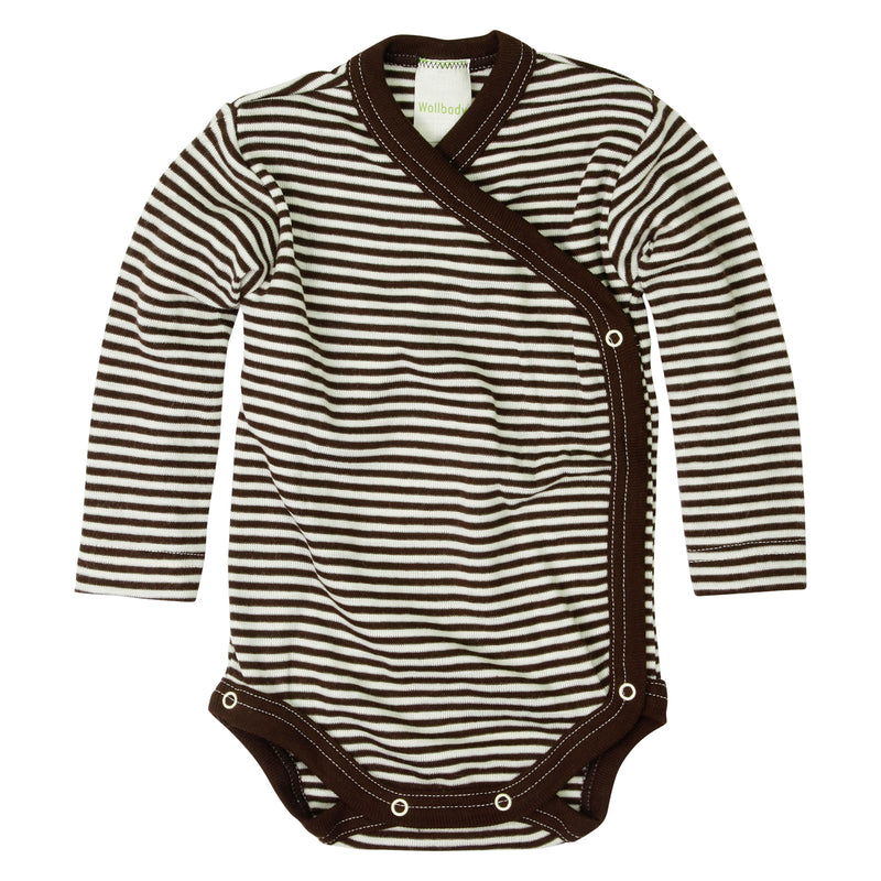 langarm Baby Wickelbody Schurwolle Baumwolle Kasein