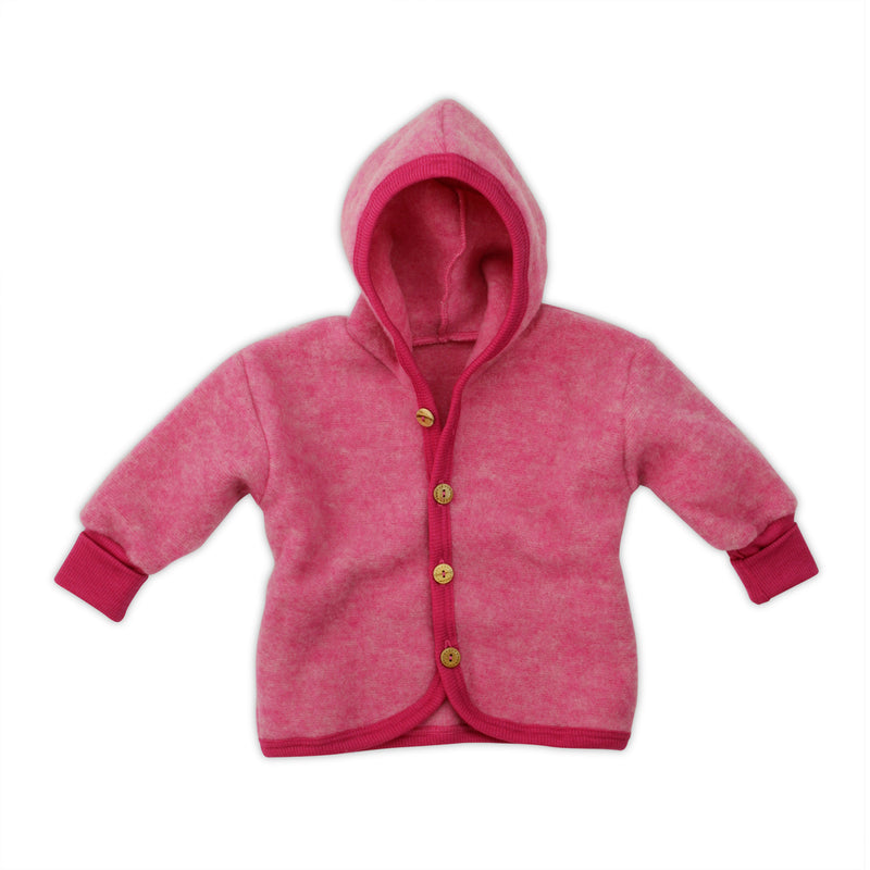 Baby-Jaeckchen 100% Schurwolle Pink Pep