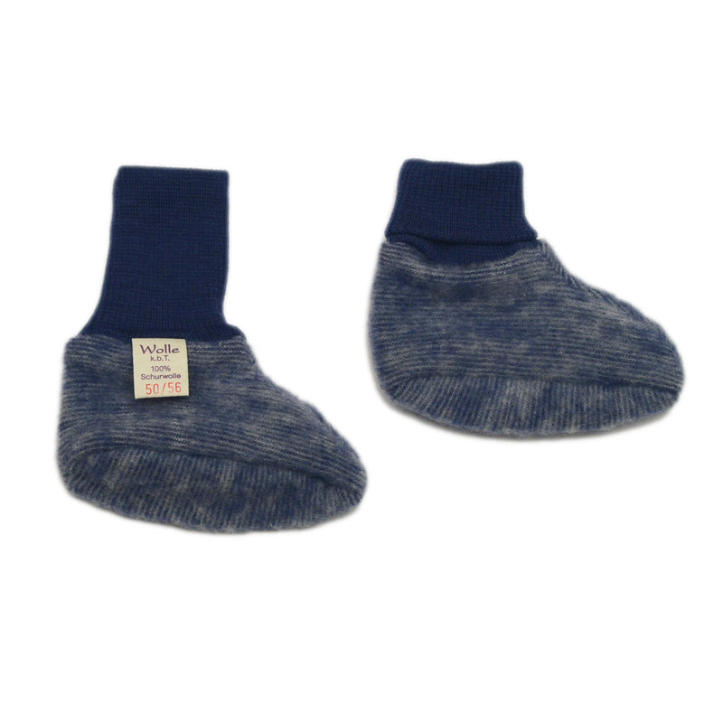Baby-Schühchen 100% Wollfleece 38/40 von Cosilana Marine Melange