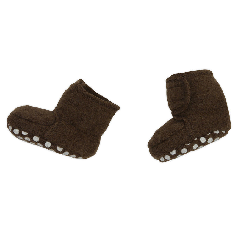 Baby Krabbelschuhe von Disana Merino-Wollwalk Haselnuss