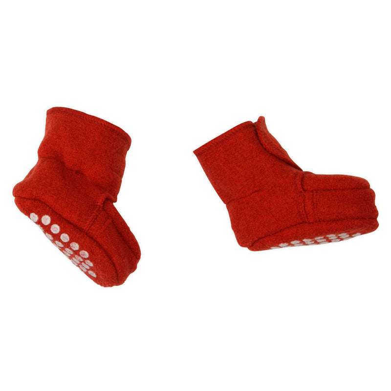 Baby Krabbelschuhe von Disana Merino-Wollwalk Rot