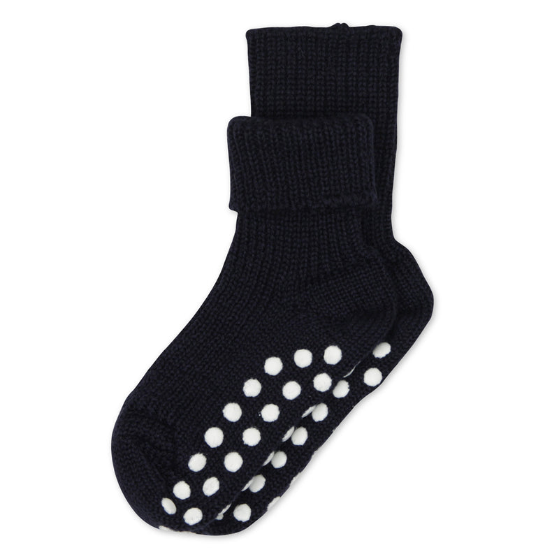 Kinder Stopper Socke Grobstrick reine Bio-Schurwolle von Hirsch Natur