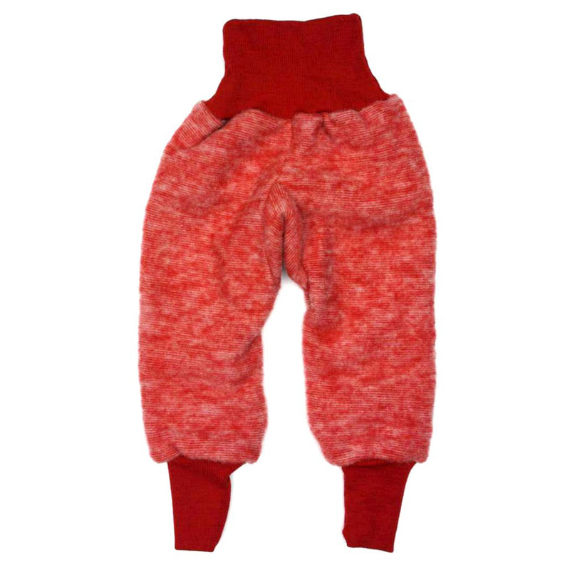 Baby Hose Woll-Fleece von Cosilana in Rot melange, Größe 50/56