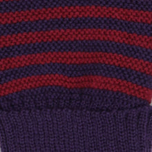 Laden Sie das Bild in den Galerie-Viewer, 50/56 Baby Strick‑Hose 100% Schurwolle Aubergine Beere Reiff – Made in Germany
