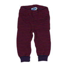 Laden Sie das Bild in den Galerie-Viewer, 50/56 Baby Strick‑Hose 100% Schurwolle Aubergine Beere Reiff – Made in Germany