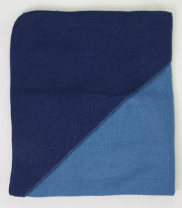 Kinder Woll Walk Decke 100% Schurwolle 135 x 200 cm Blau von Disana