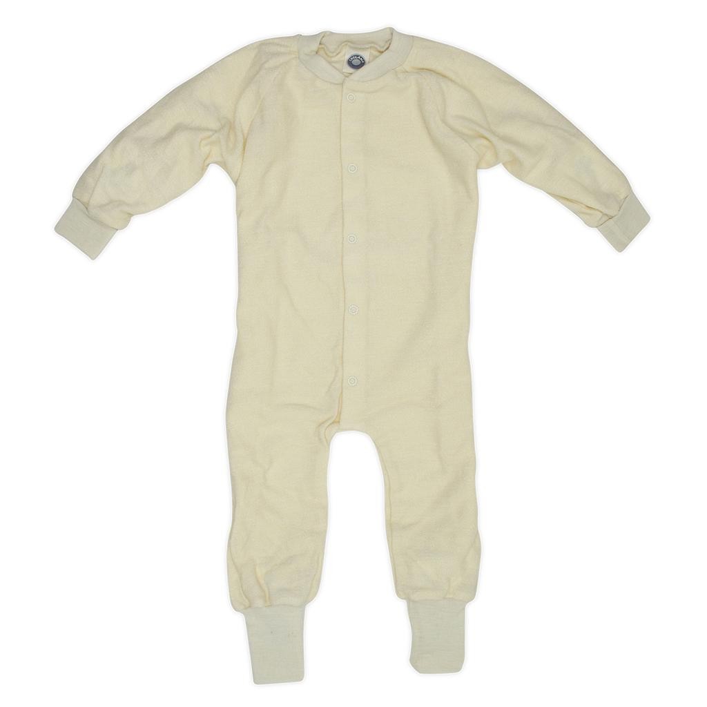Cosilana Schlafanzug/Overall ohne Fuß, Größe 74, Farbe Natur aus 100% Schurwolle kbT