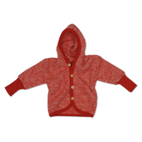 Baby-Jaeckchen 100% new wool red melange 62/68