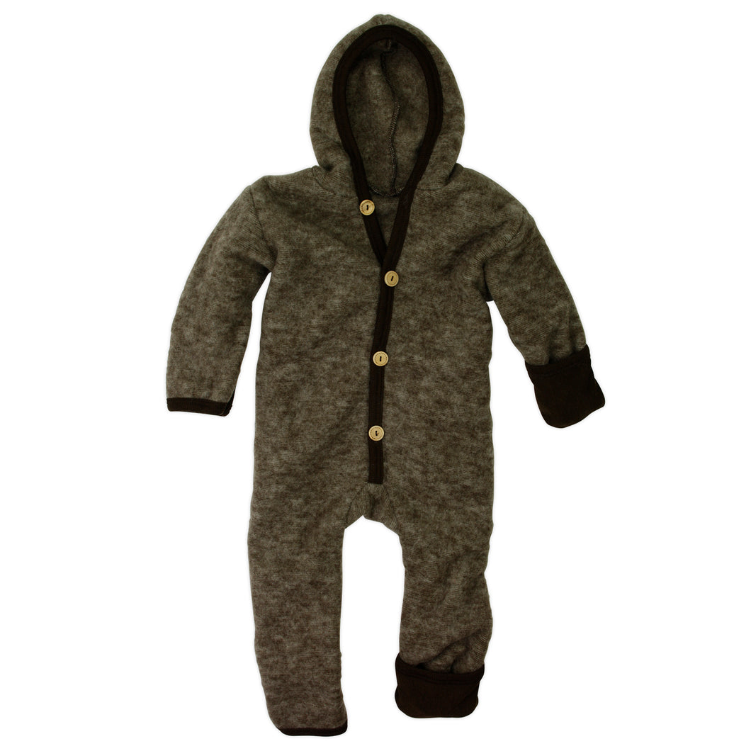 Baby overall 100% new wool brown 62/68