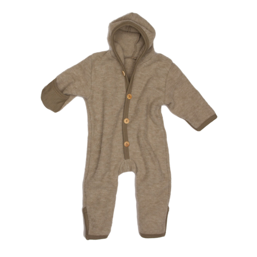 Baby overall 100% new wool Latte-Macchiato 50/56