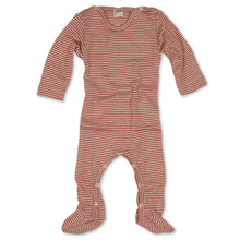 Laden Sie das Bild in den Galerie-Viewer, langarm Baby Schlafanzug Schurwolle Seide 
