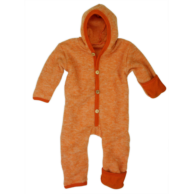 Baby-Overall 100% Schurwolle Cosilana Safran-Orange
