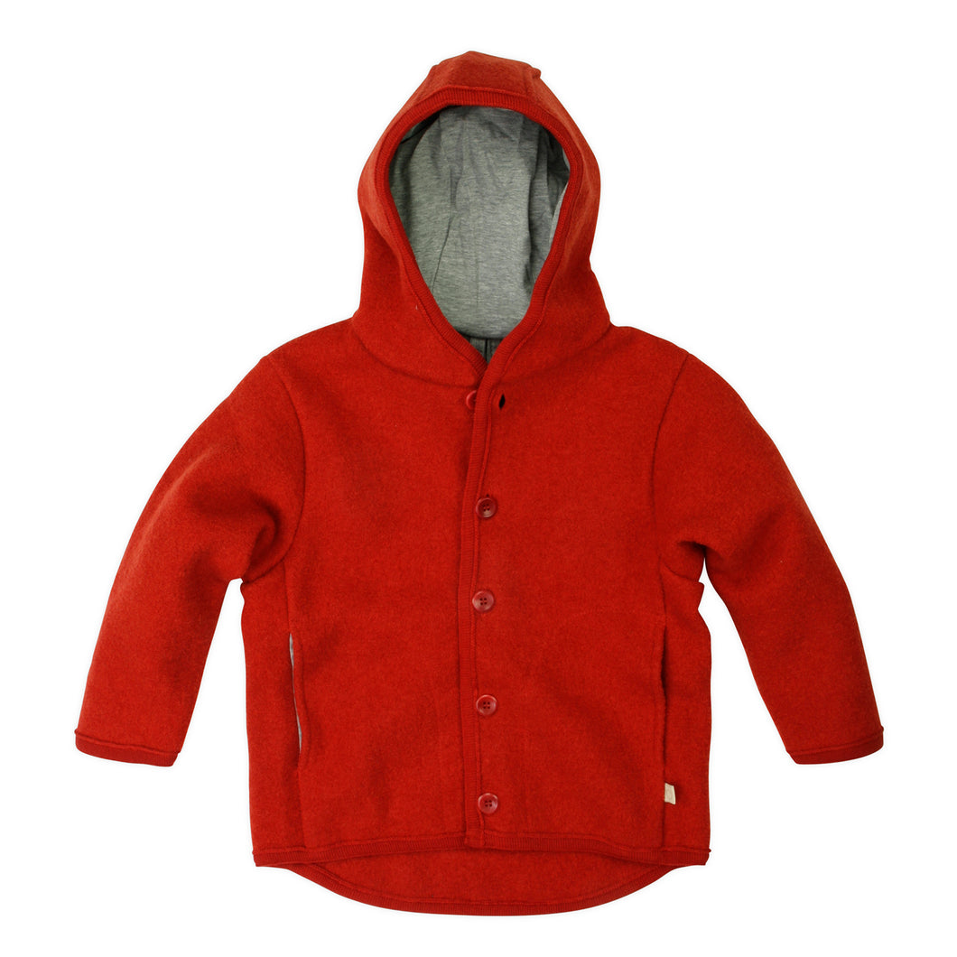 Baby Walk-Jacke Wolle rot von Disana