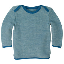 Laden Sie das Bild in den Galerie-Viewer, Baby Melange-Pullover 100% Schurwolle von Disana