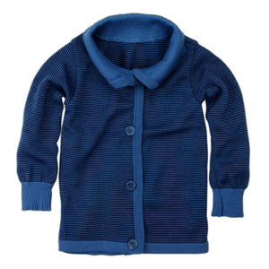Kinder Strick-Jacke mit Kragen 100% Wolle von Disana