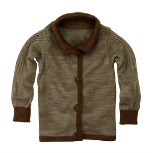 Kinder Strick-Jacke mit Kragen 100% Wolle von Disana